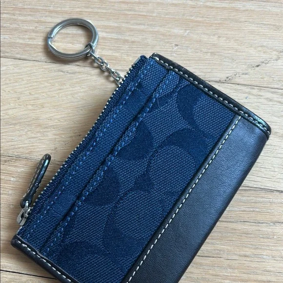 Coach Blue and Black Wristlet - Picture 3 of 3